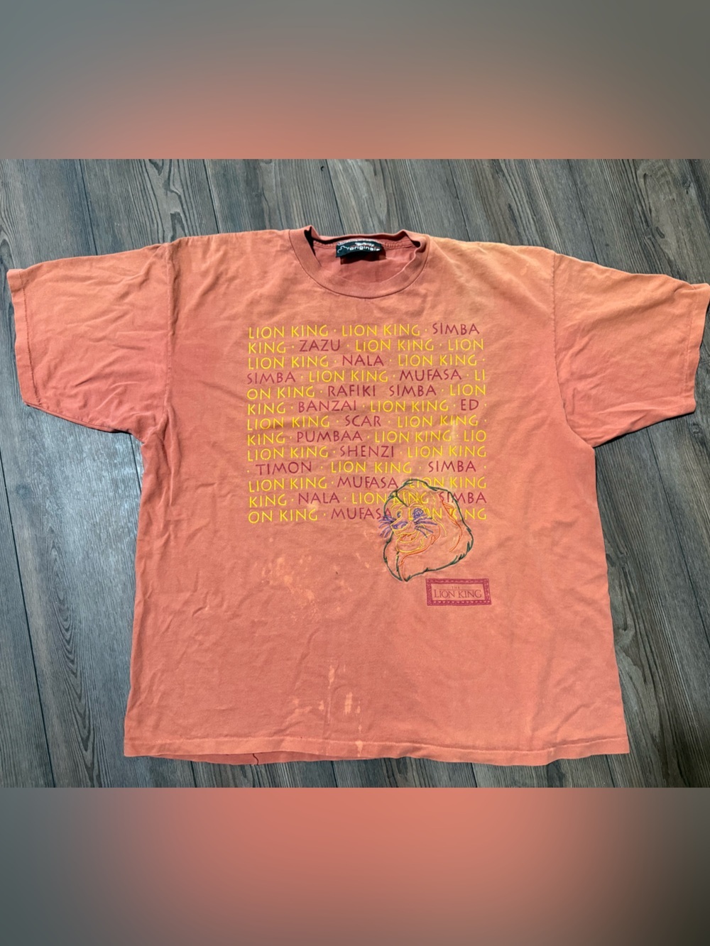 Vintage Disney Lion King Movie Promo T Shirt Made USA Simba XL 90s Rare